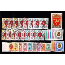 Isle of Man. Portomærker. Komplette sæt. Postfrisk.